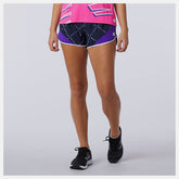 Deep Violet Printed Fast Flight Split Short | New Balance Clothing