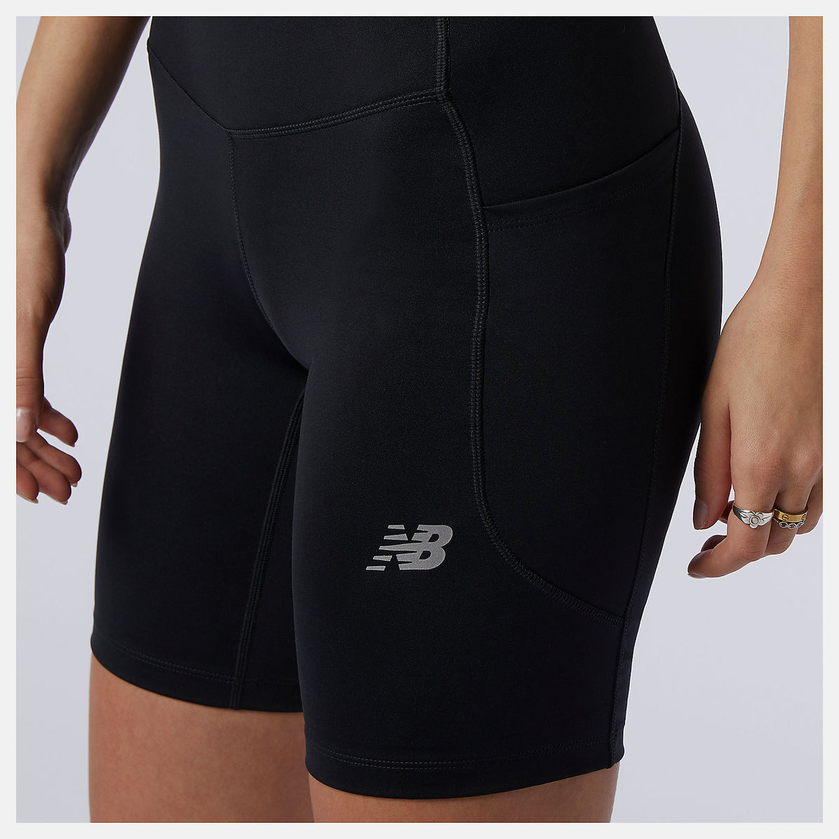 Black Impact Run Fitted Short | New Balance Clothing
