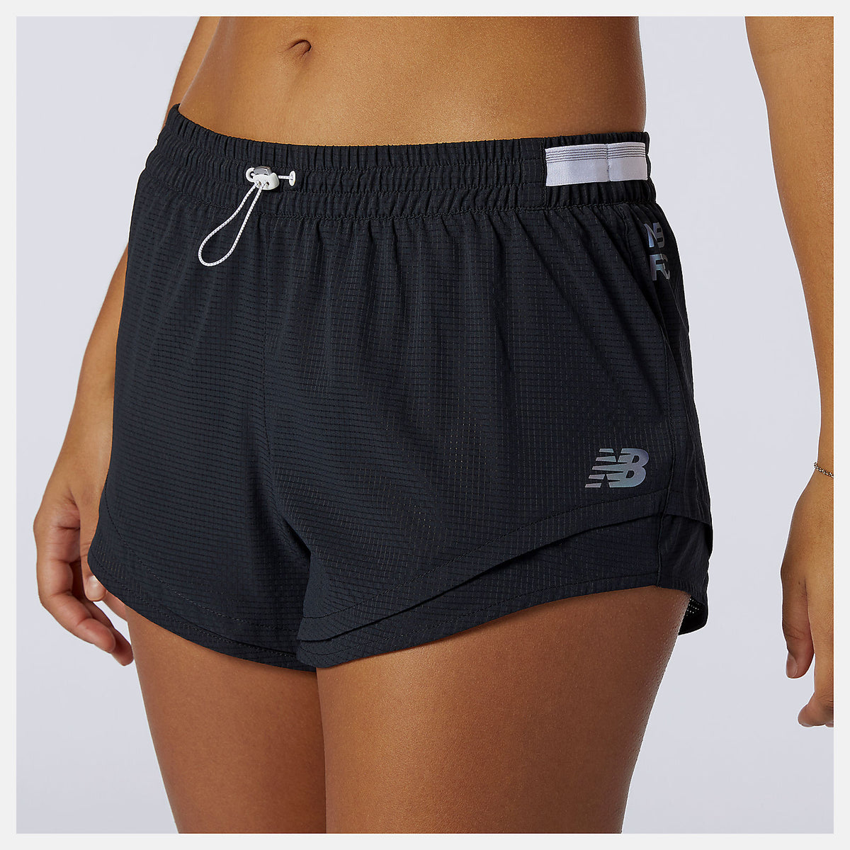 Black/White Q Speed Fuel Short | New Balance Clothing