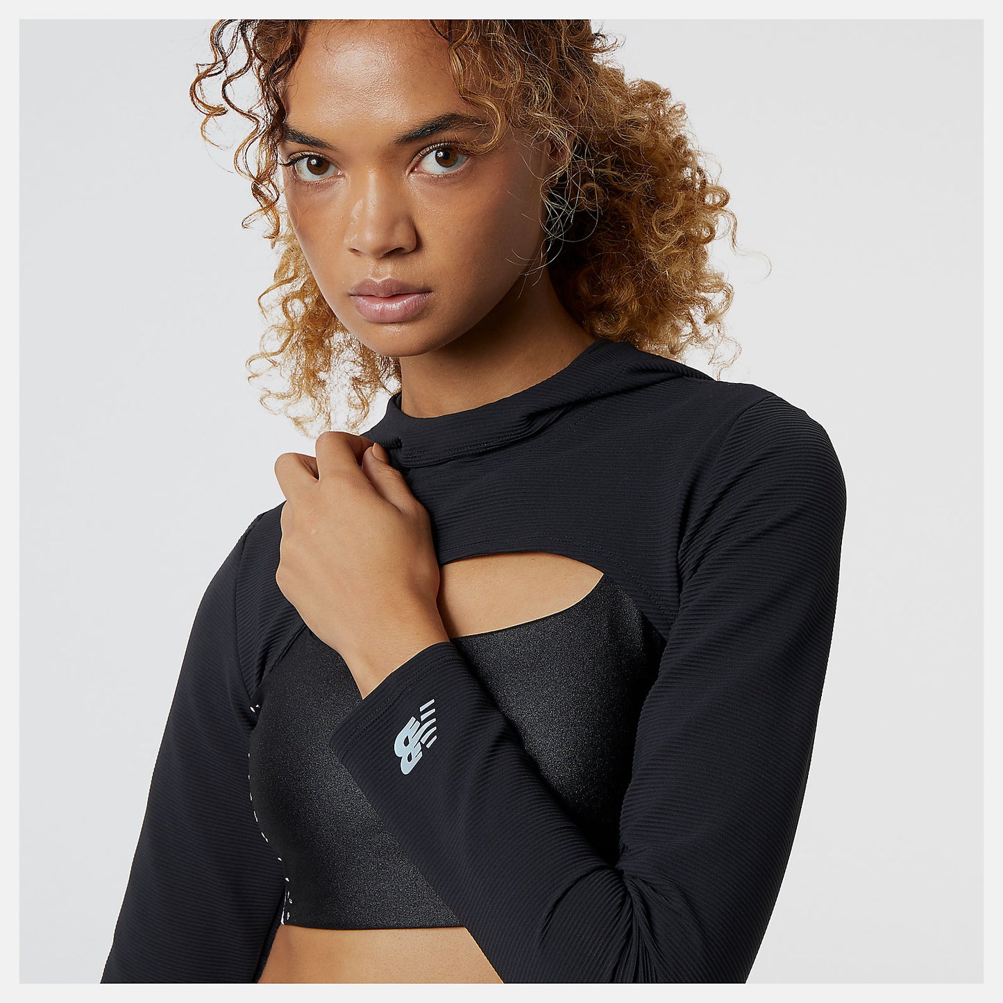 Black Syd Hooded Shrug | New Balance Clothing