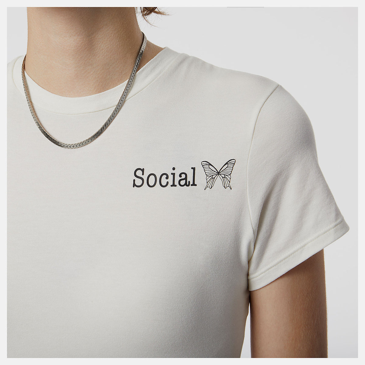 Sea Salt Syd Crop Tee | New Balance Clothing