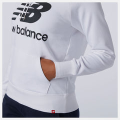 White/Black NB Essentials Pullover Hoodie | New Balance Clothing