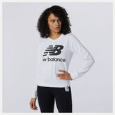 White/Black Essentials Crew | New Balance Clothing