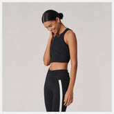 Black Bandier Corset Tank | New Balance Clothing
