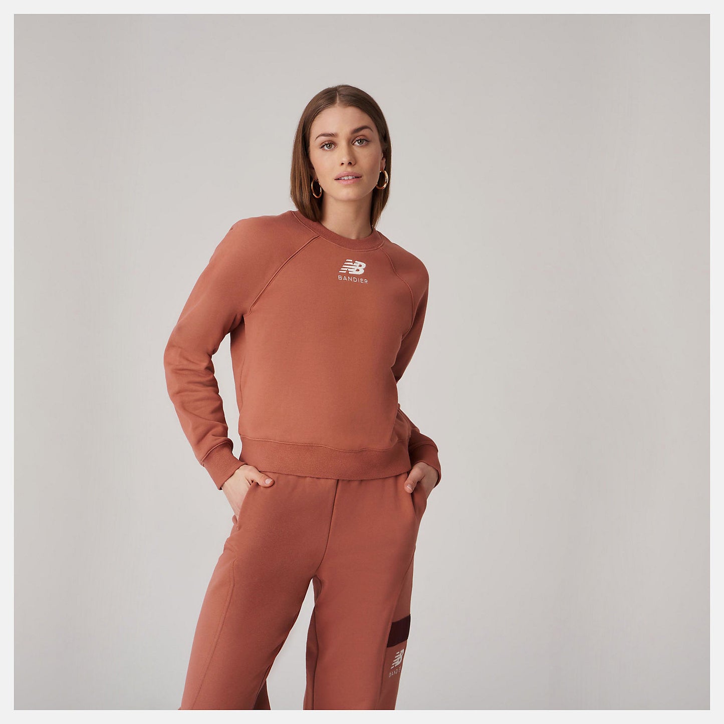 Terra Cotta Bandier Fleece Crew | New Balance Clothing