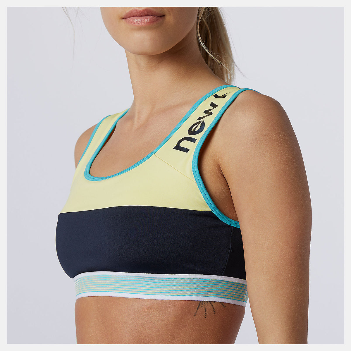 Lemon Achiever Remix Crop Top | New Balance Clothing