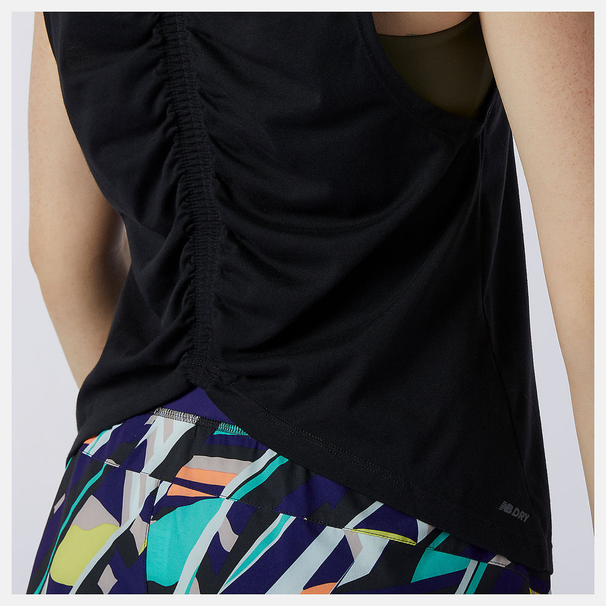 Black Relentless Cinched Back Graphic Tank | New Balance Clothing