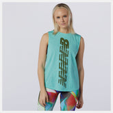 Summer Jade Relentless Cinched Back Graphic Tank | New Balance Clothing
