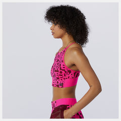 Pink Glo Relentless Printed Crop Top | New Balance Clothing