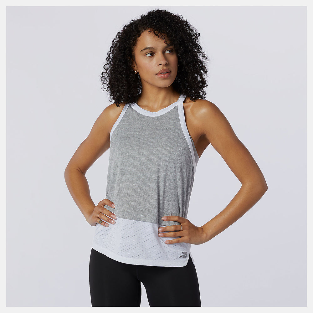 Athletic Grey Impact Run Hybrid Tank | New Balance Clothing