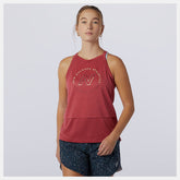 Earth Red Printed Impact Run Hybrid Tank | New Balance Clothing