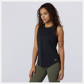 Black Q Speed Fuel Jacquard Tank | New Balance Clothing