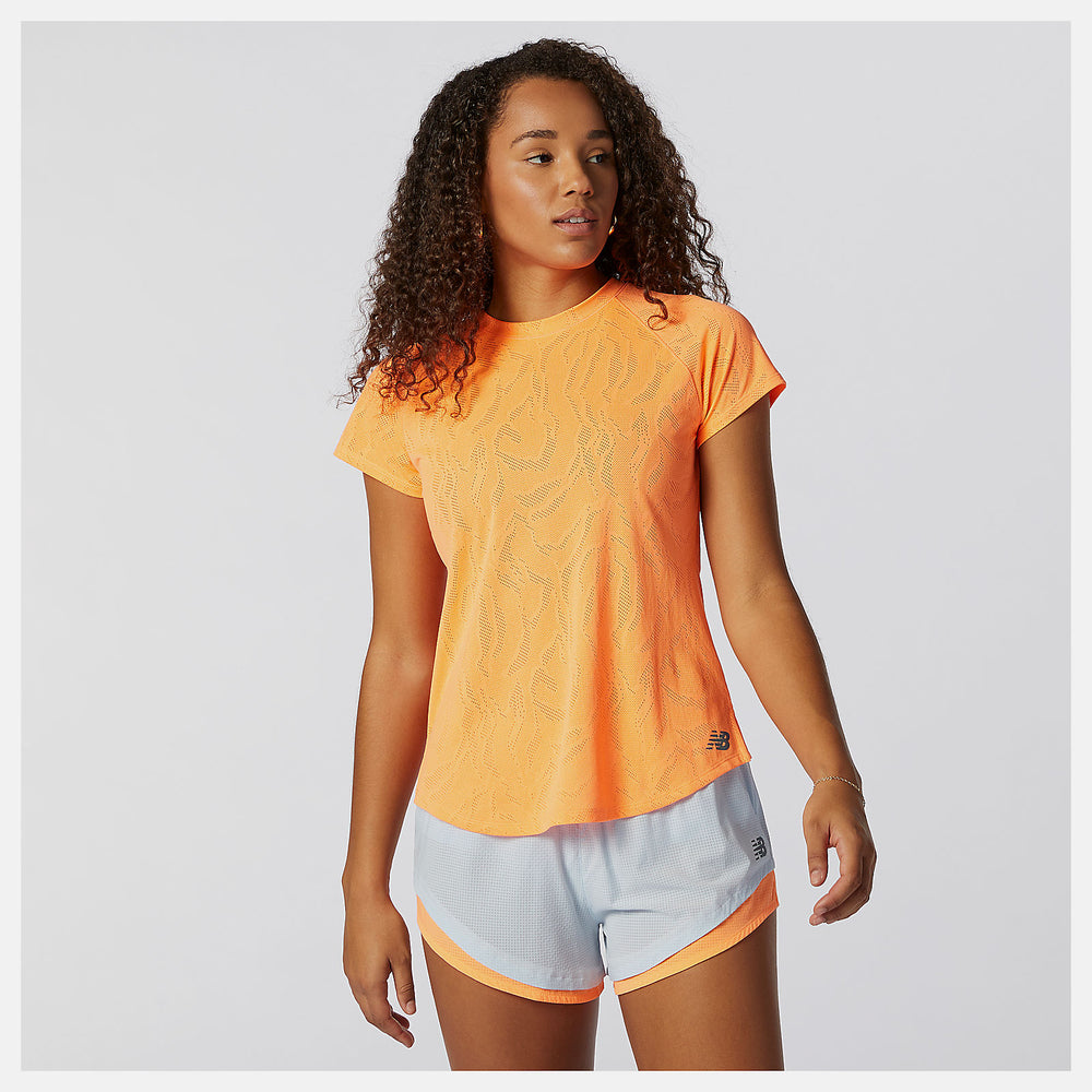 Citrus Punch Q Speed Fuel Jacquard Short Sleeve | New Balance Clothing