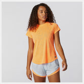 Citrus Punch Q Speed Fuel Jacquard Short Sleeve | New Balance Clothing