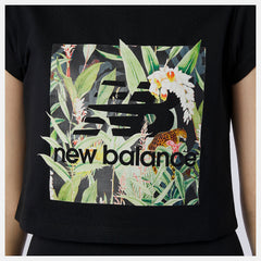 Black NB Essentials Botanical Tee | New Balance Clothing