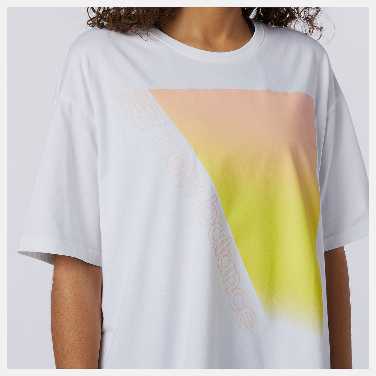 White Sport Style Optiks Gradient Graphic Tee | New Balance Clothing