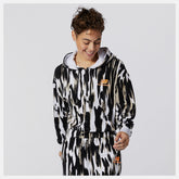 White Print NB Athletics Collide Printed Terry Hoodie | New Balance Clothing