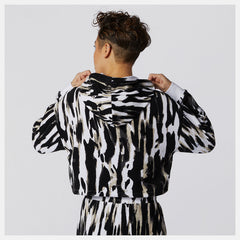 White Print NB Athletics Collide Printed Terry Hoodie | New Balance Clothing