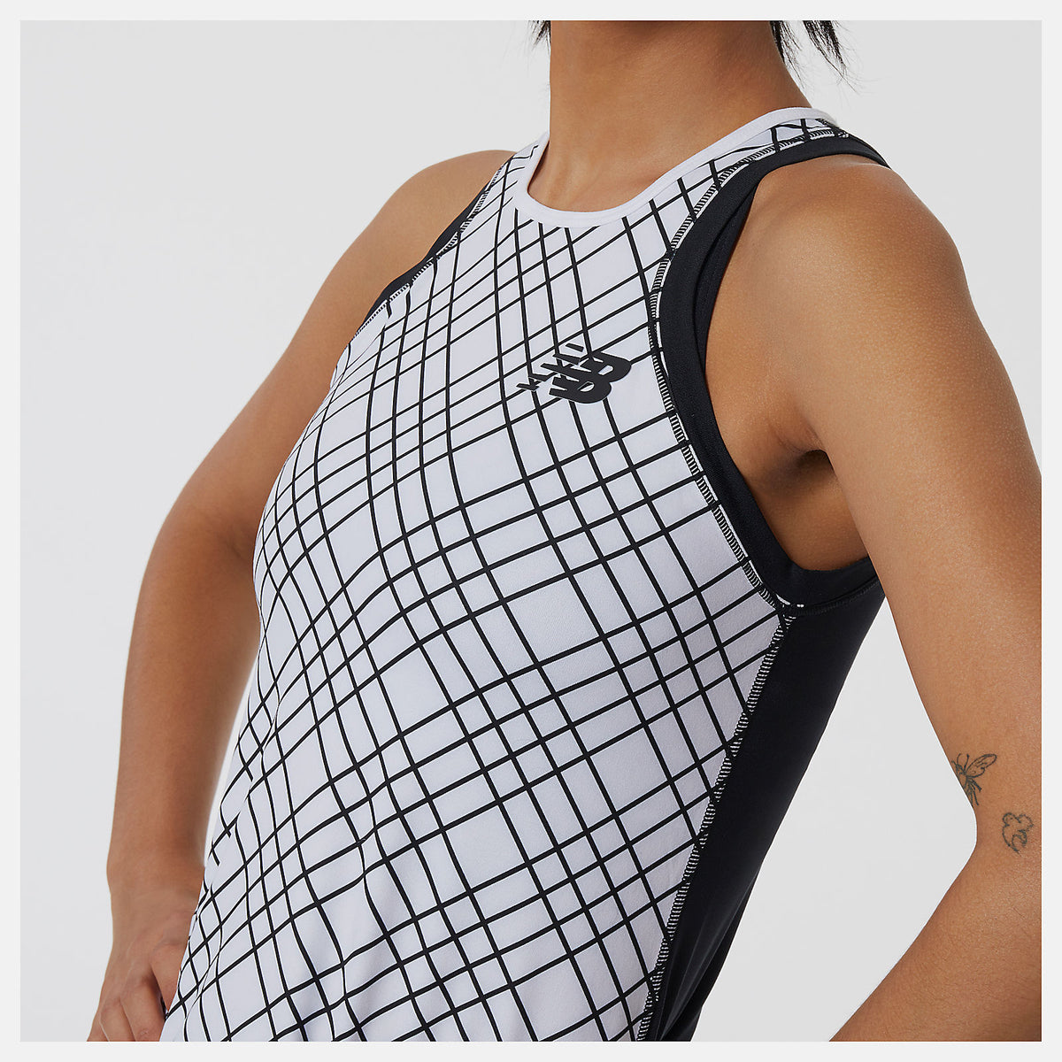 White Printed Tournament Tank | New Balance Clothing