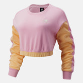 Pink Lemonade NB Athletics Baroque Crop Crew | New Balance Clothing