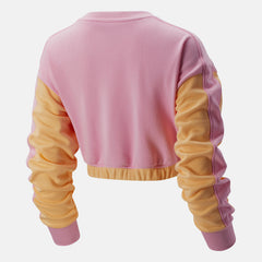 Pink Lemonade NB Athletics Baroque Crop Crew | New Balance Clothing
