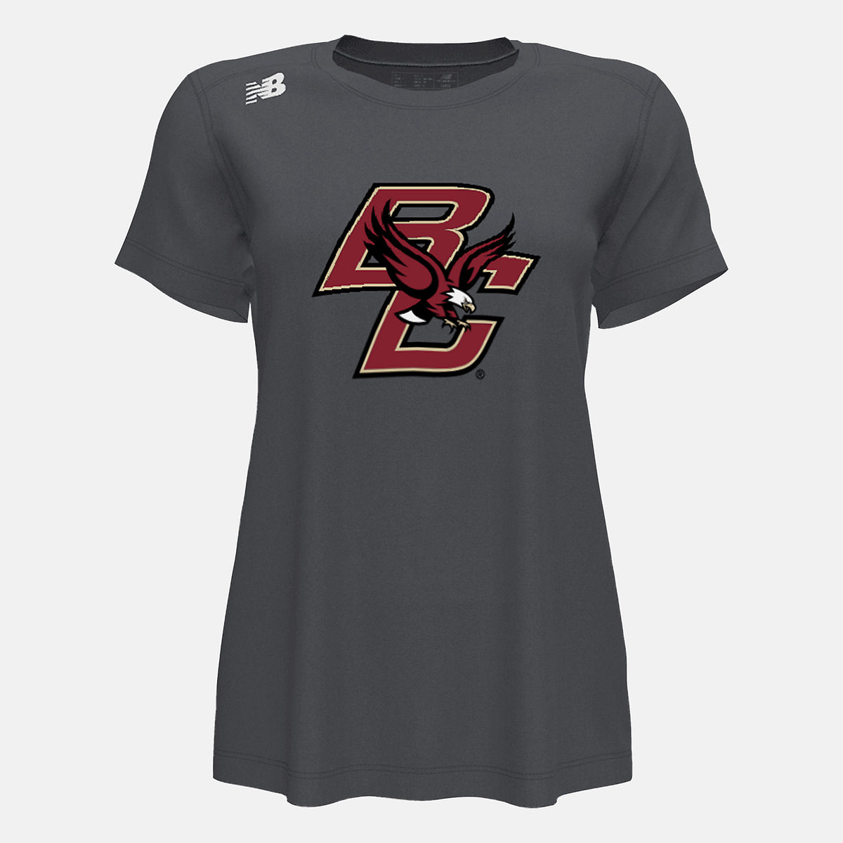 Dark Heather NB Short Sleeve Tech Tee(Boston College) | New Balance Clothing
