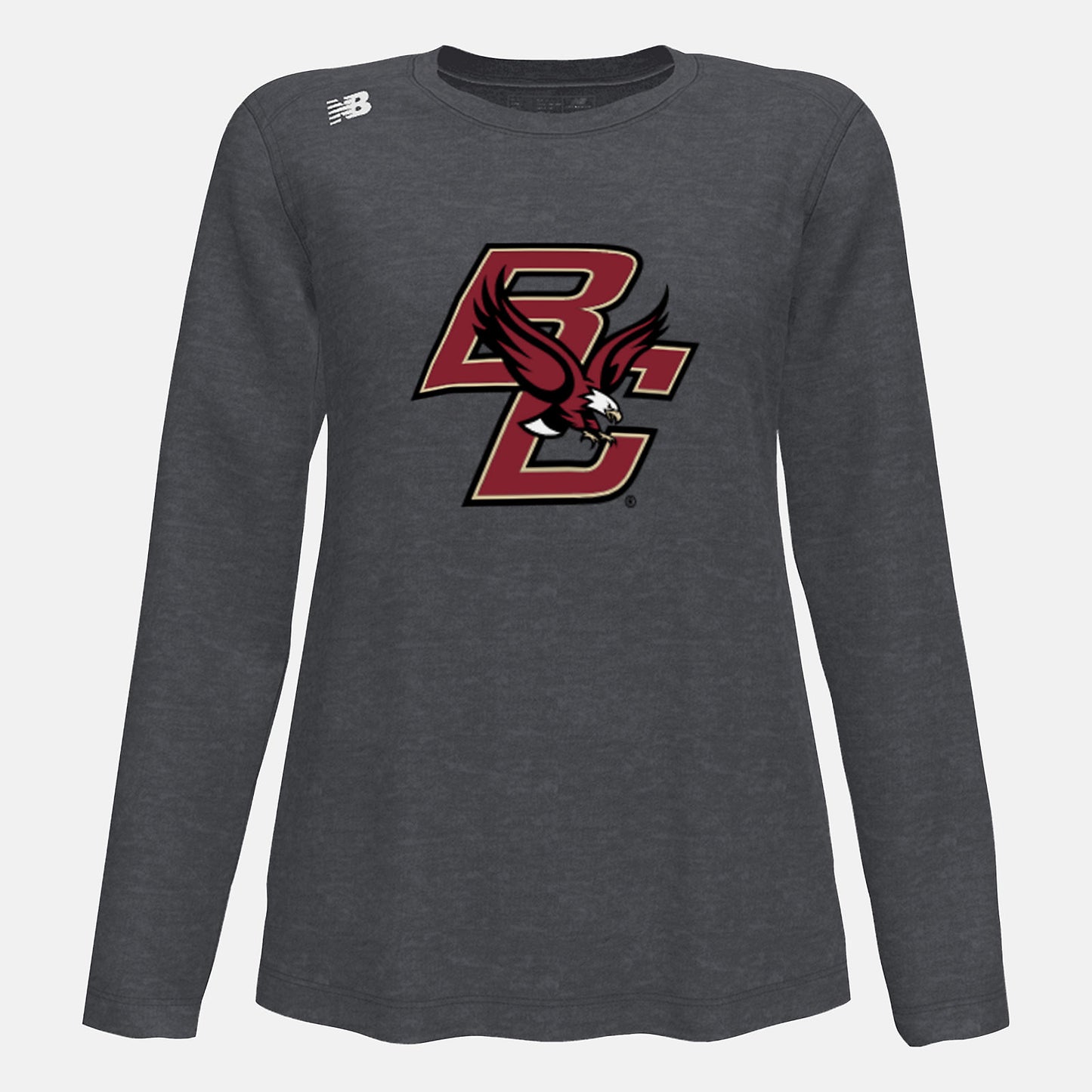 Dark Heather NB Long Sleeve Tech Tee(Boston College) | New Balance Clothing
