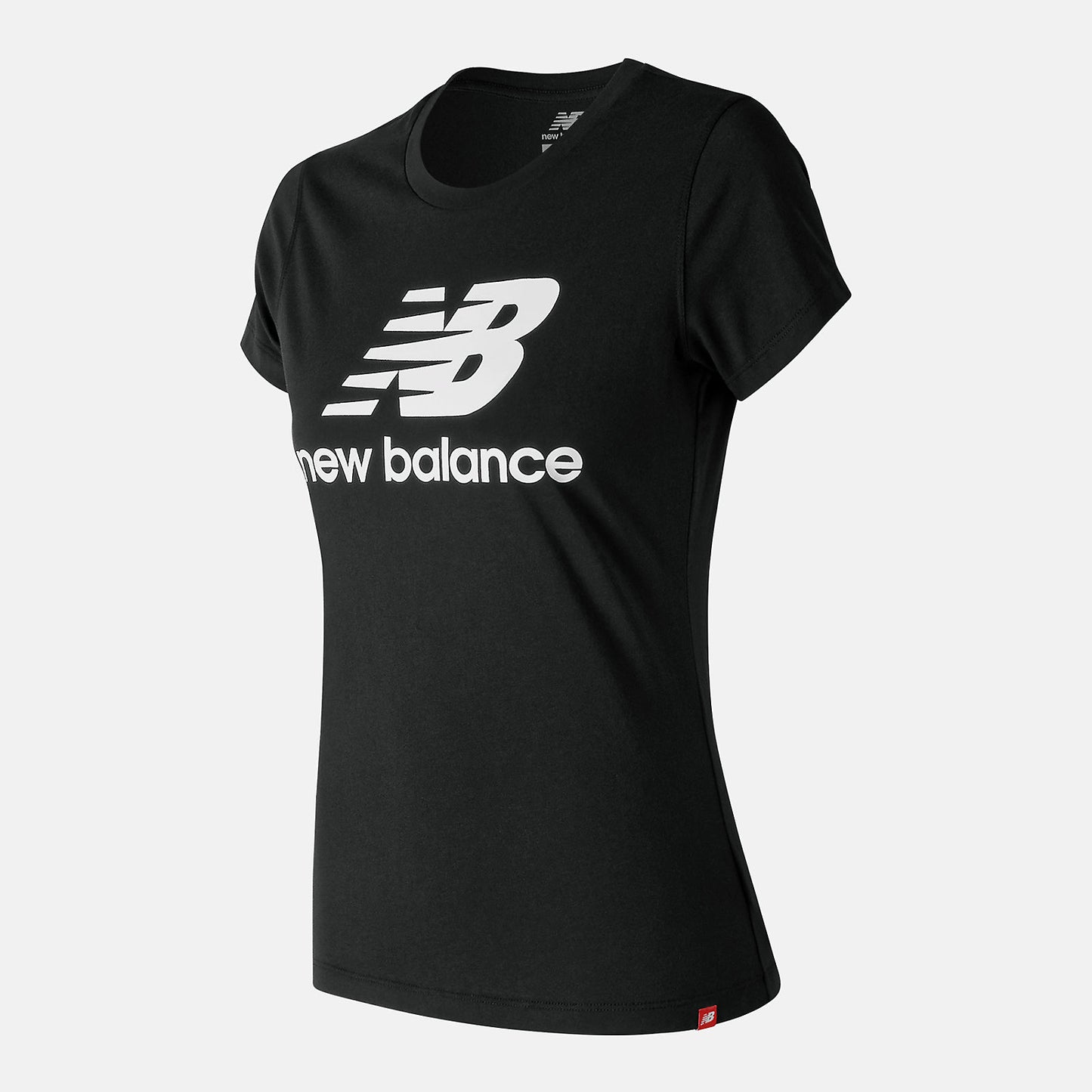 Black Essentials Stacked Logo Tee | New Balance Clothing