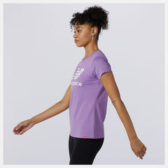 Heliotrope Essentials Stacked Logo Tee | New Balance Clothing
