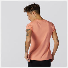 Paradise Pink Essentials Stacked Logo Tee | New Balance Clothing