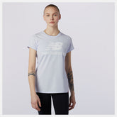 Grey Essentials Stacked Logo Tee | New Balance Clothing