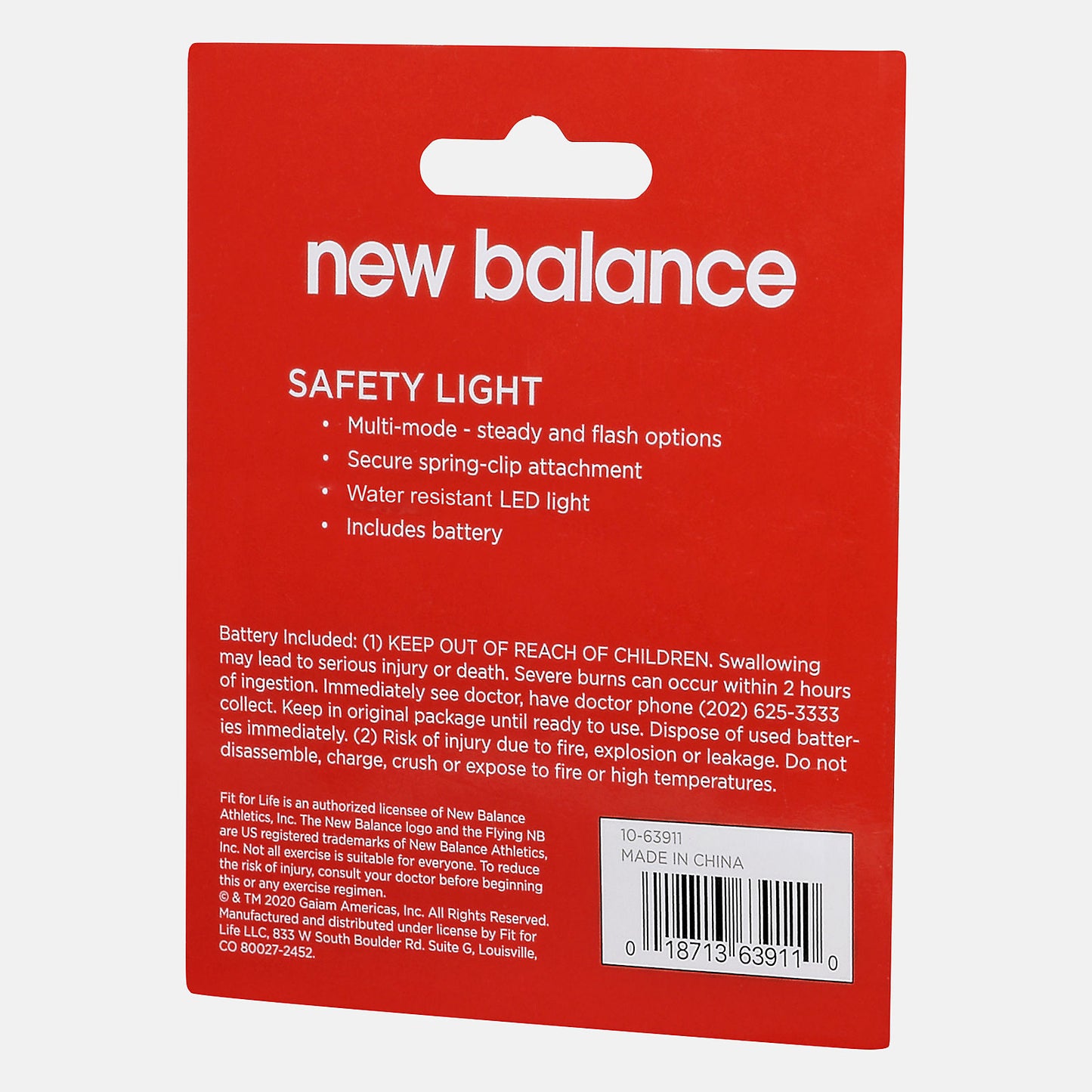 Red Safety Light | New Balance Accessories