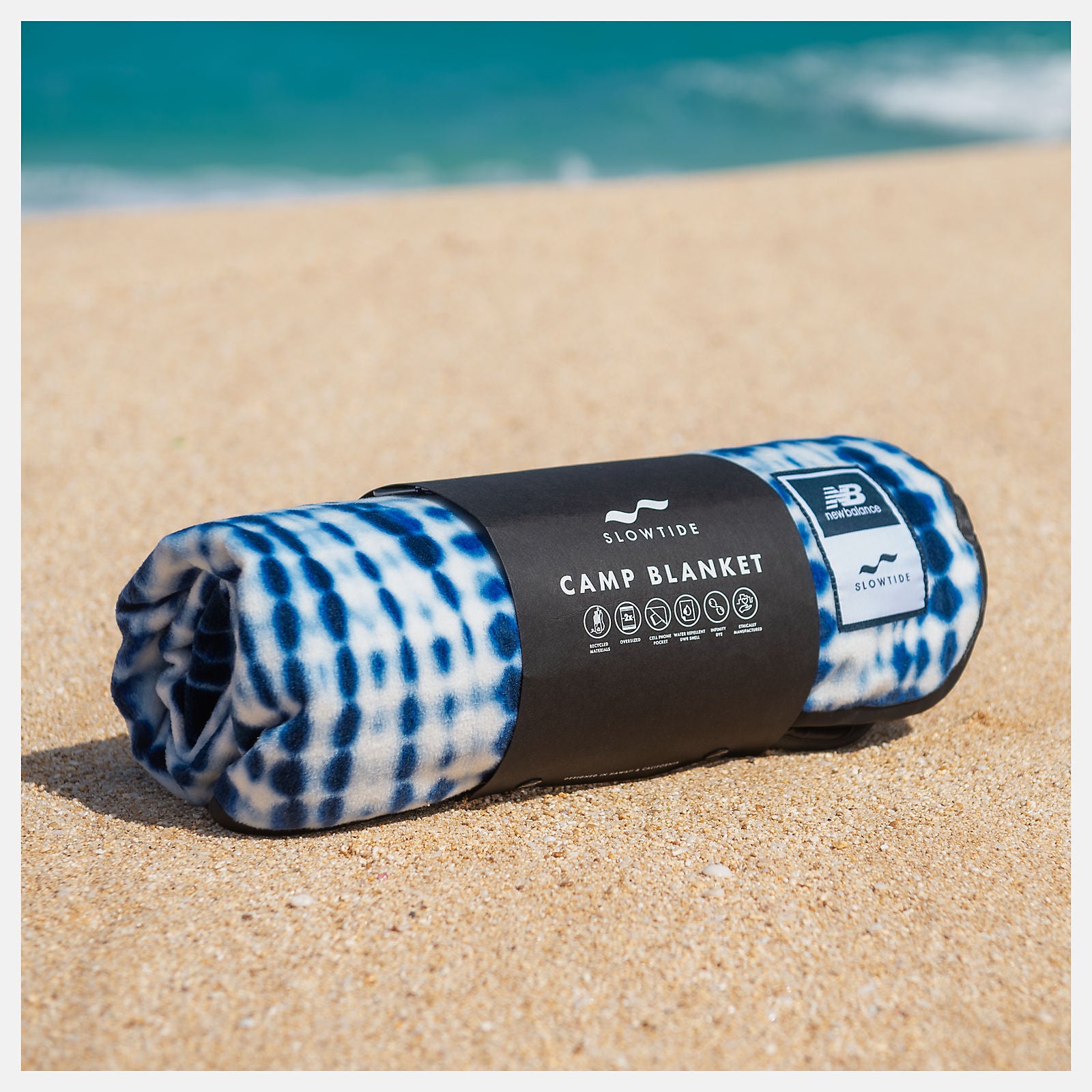 Indigo/White Slowtide X New Balance Camp Blanket | New Balance Accessories