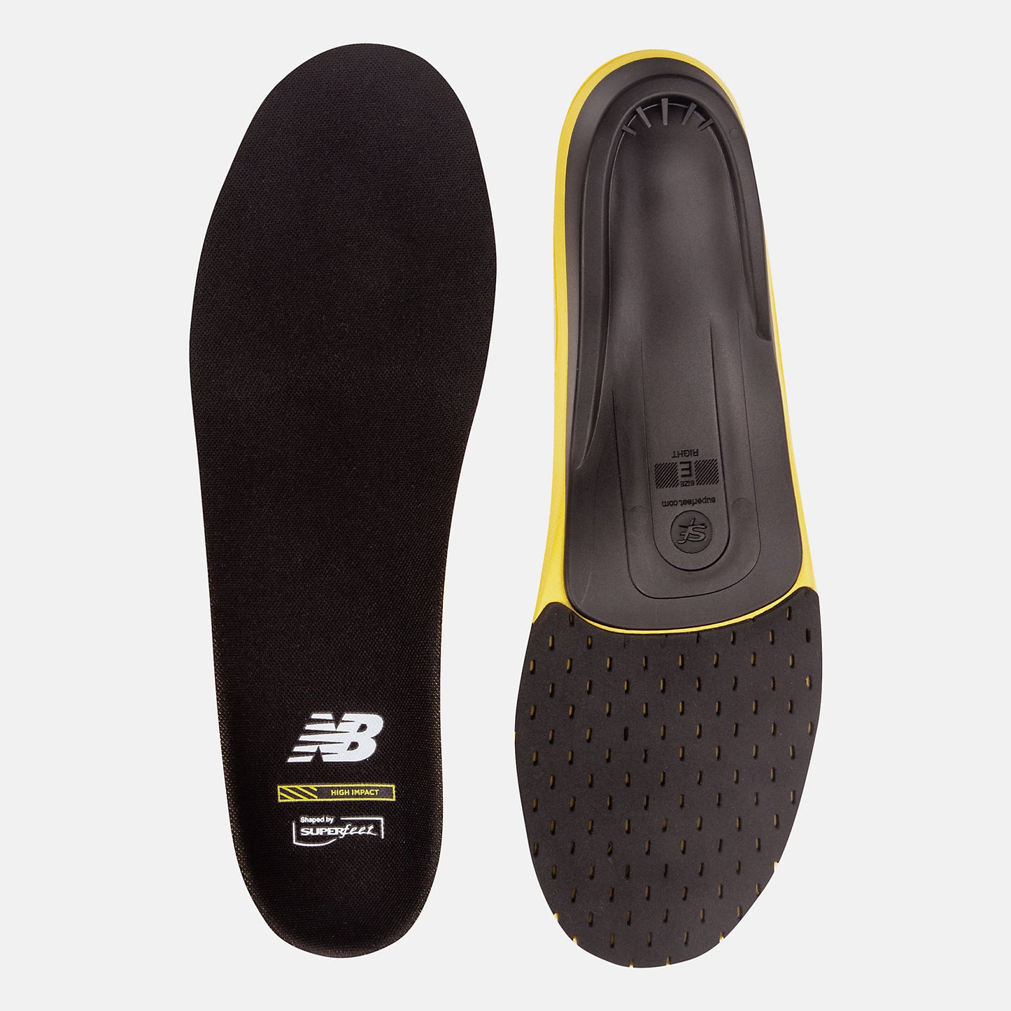 Black/Atomic Yellow Sport High Impact Insole | New Balance Accessories