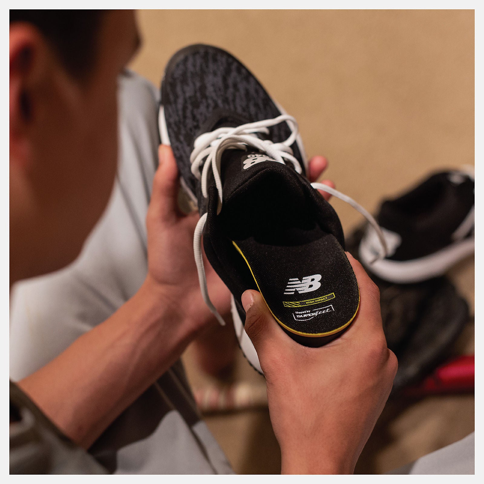 Black/Atomic Yellow Sport High Impact Insole | New Balance Accessories