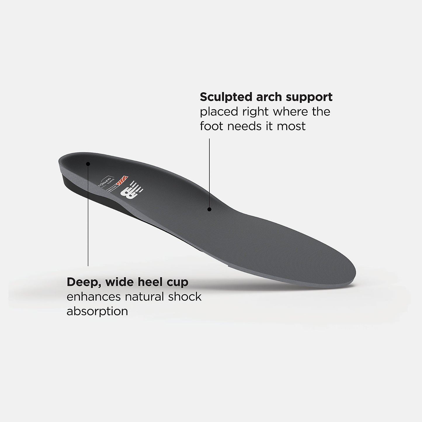 Light Grey/Black Casual Arch Support Insole | New Balance Accessories