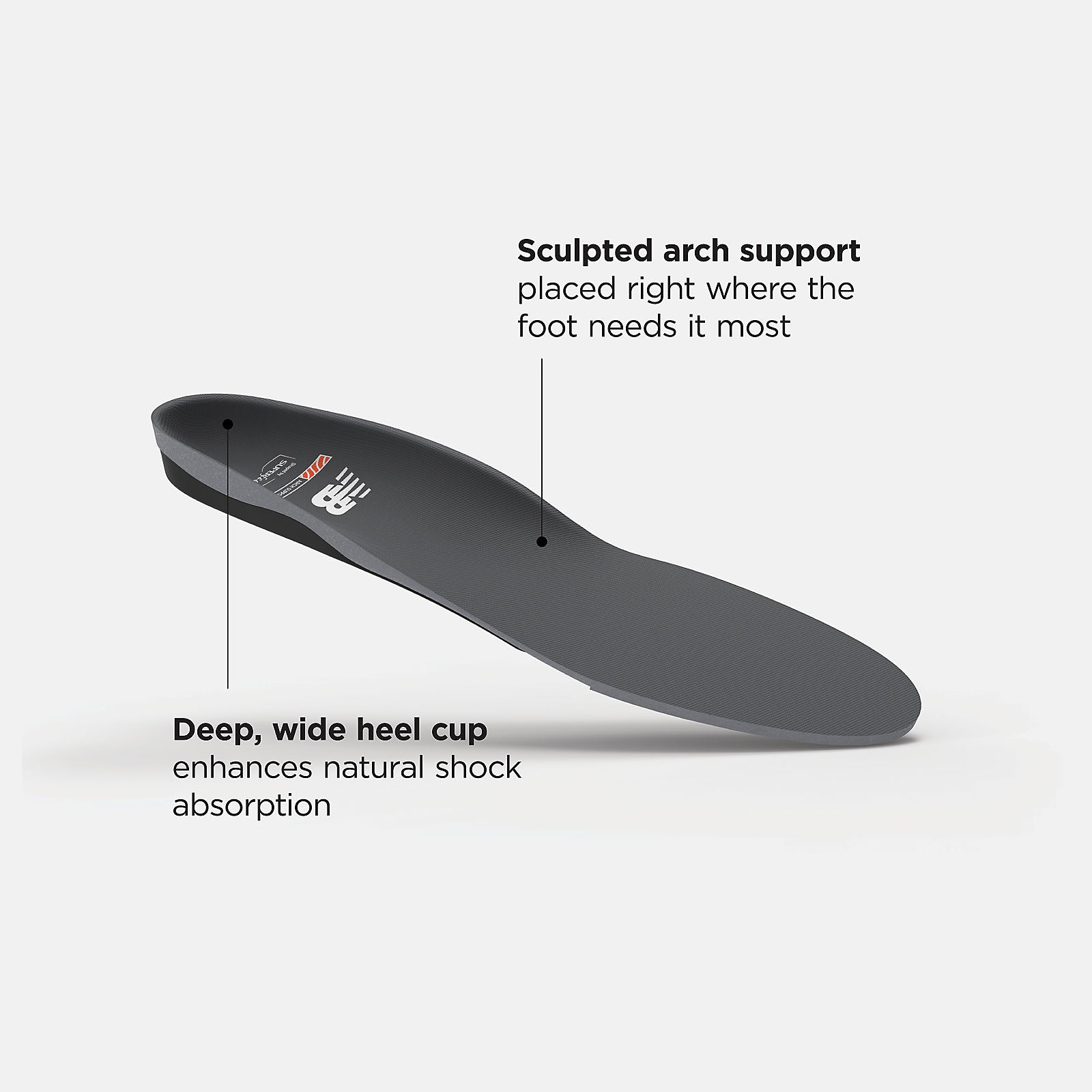 Light Grey/Black Casual Arch Support Insole | New Balance Accessories