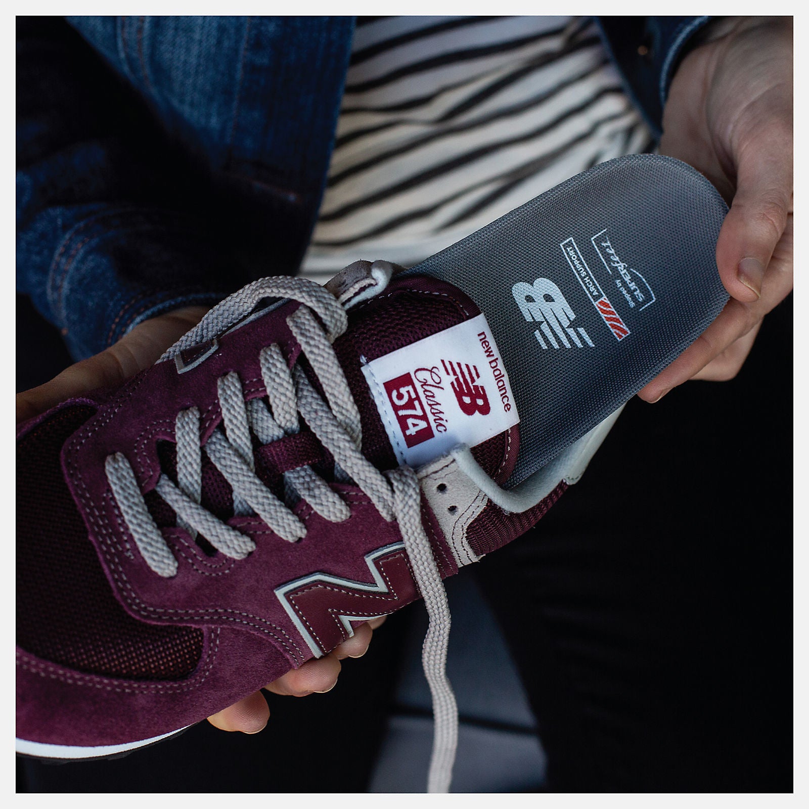 Light Grey/Black Casual Arch Support Insole | New Balance Accessories
