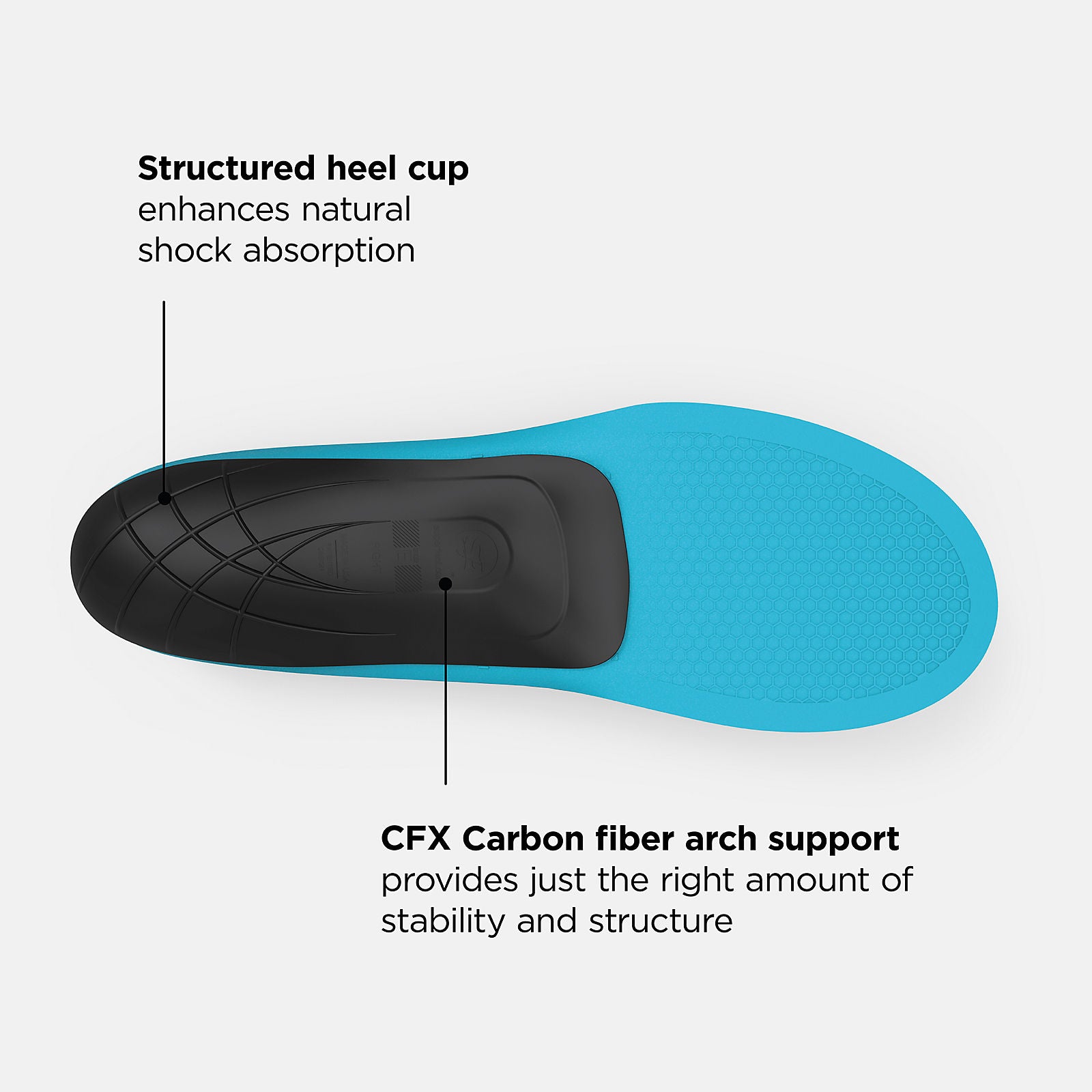 Light Blue/Black Sport Thin-Fit Arch Support CFX Insole | New Balance Accessories