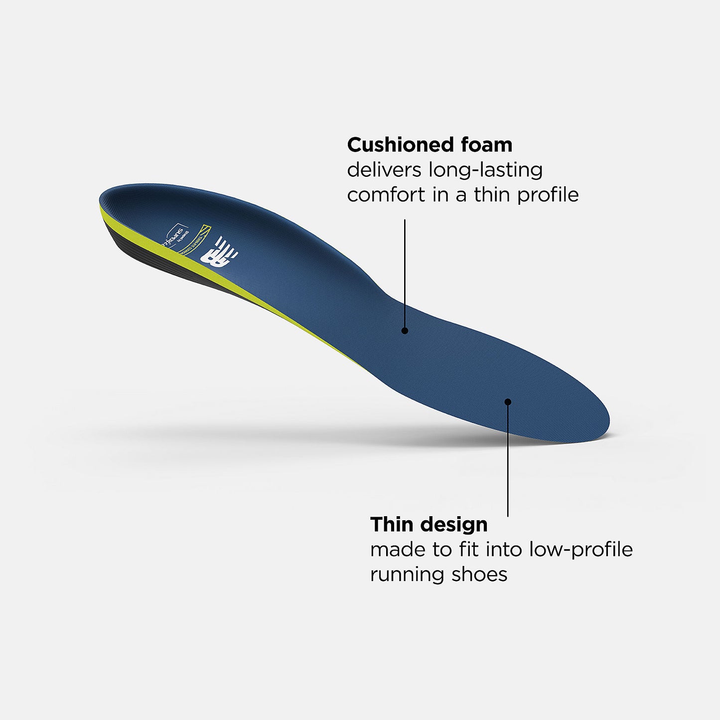Hi Lite/Black and Blue Running Thin-Fit Cushion CFX Insole | New Balance Accessories