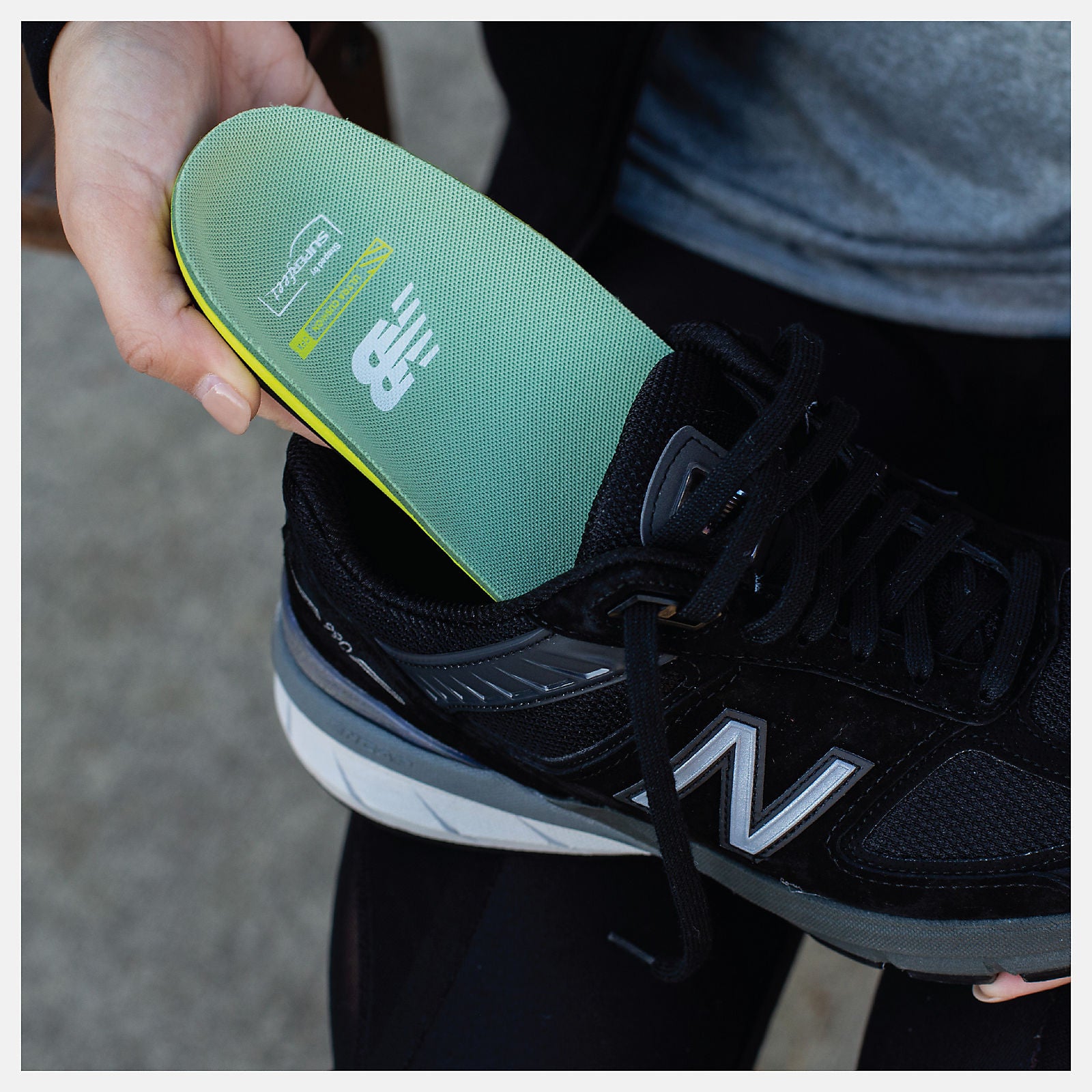 Hi Lite/Black Running Ultra Cushion CFX Insole | New Balance Accessories
