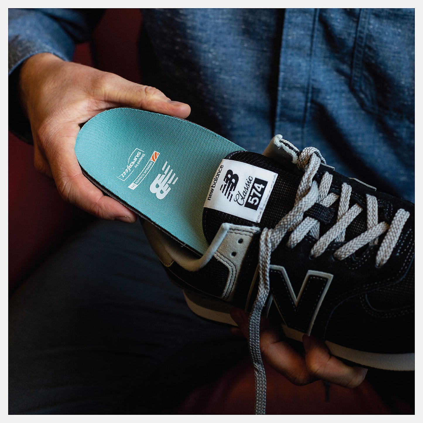 Light Grey/Black and Chalk Blue Casual Premium Cushion CFX Insole | New Balance Accessories