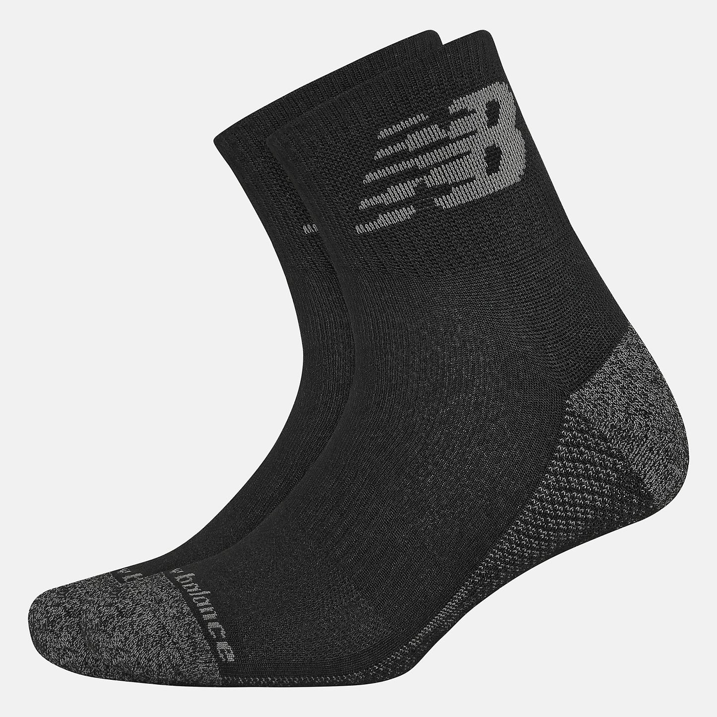 Black Cooling Cushion Performance Quarter Socks 2 Pair | New Balance Accessories