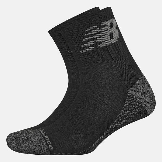 Black Cooling Cushion Performance Quarter Socks 2 Pair | New Balance Accessories