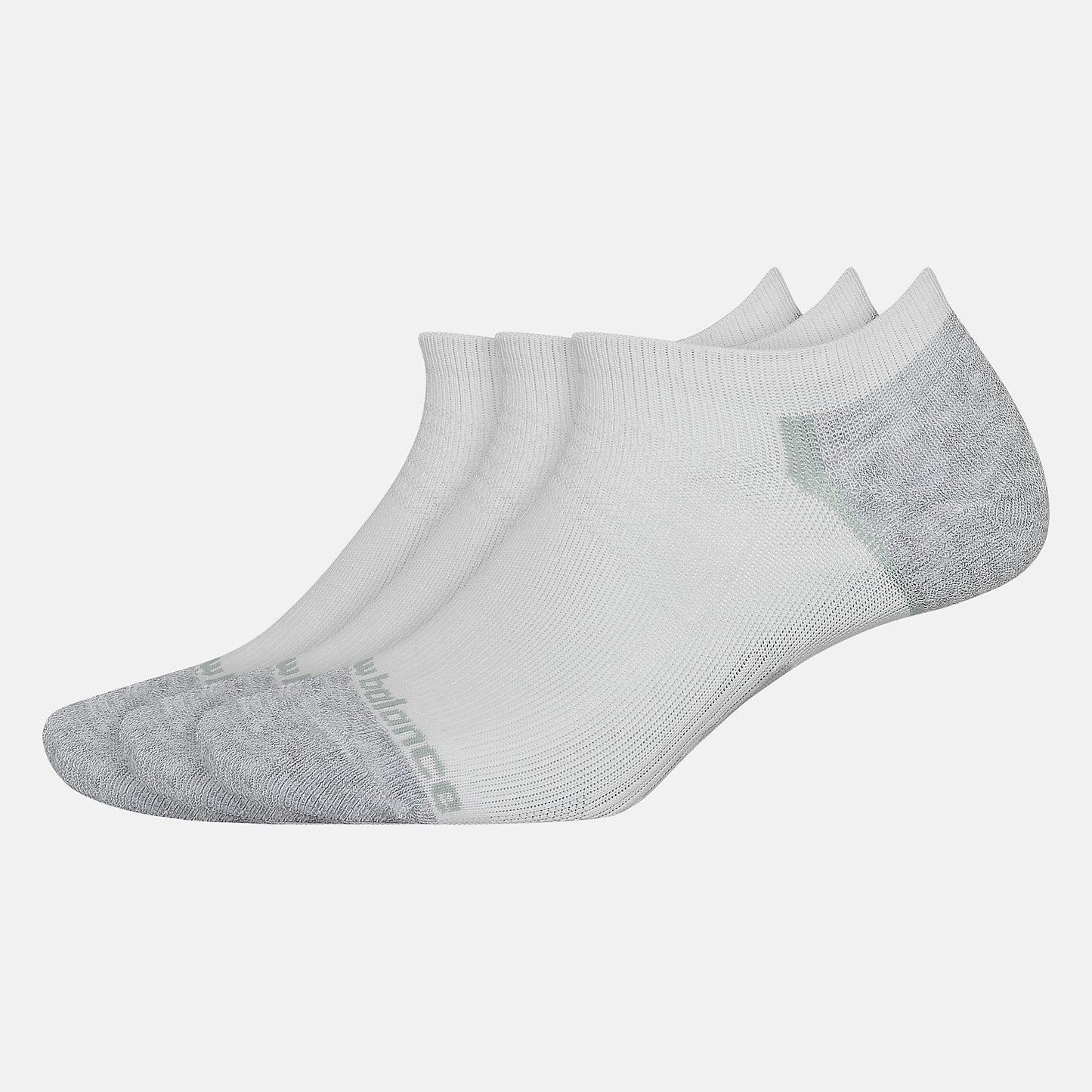 White Strategic Cushion No Show Socks 3 Pack | New Balance Accessories