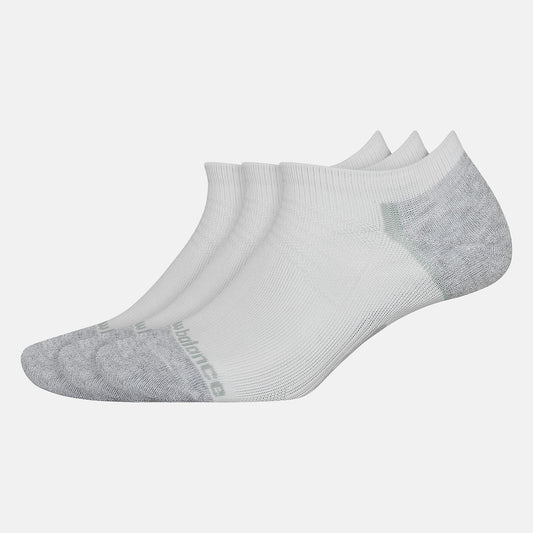White Strategic Cushion No Show Socks 3 Pack | New Balance Accessories