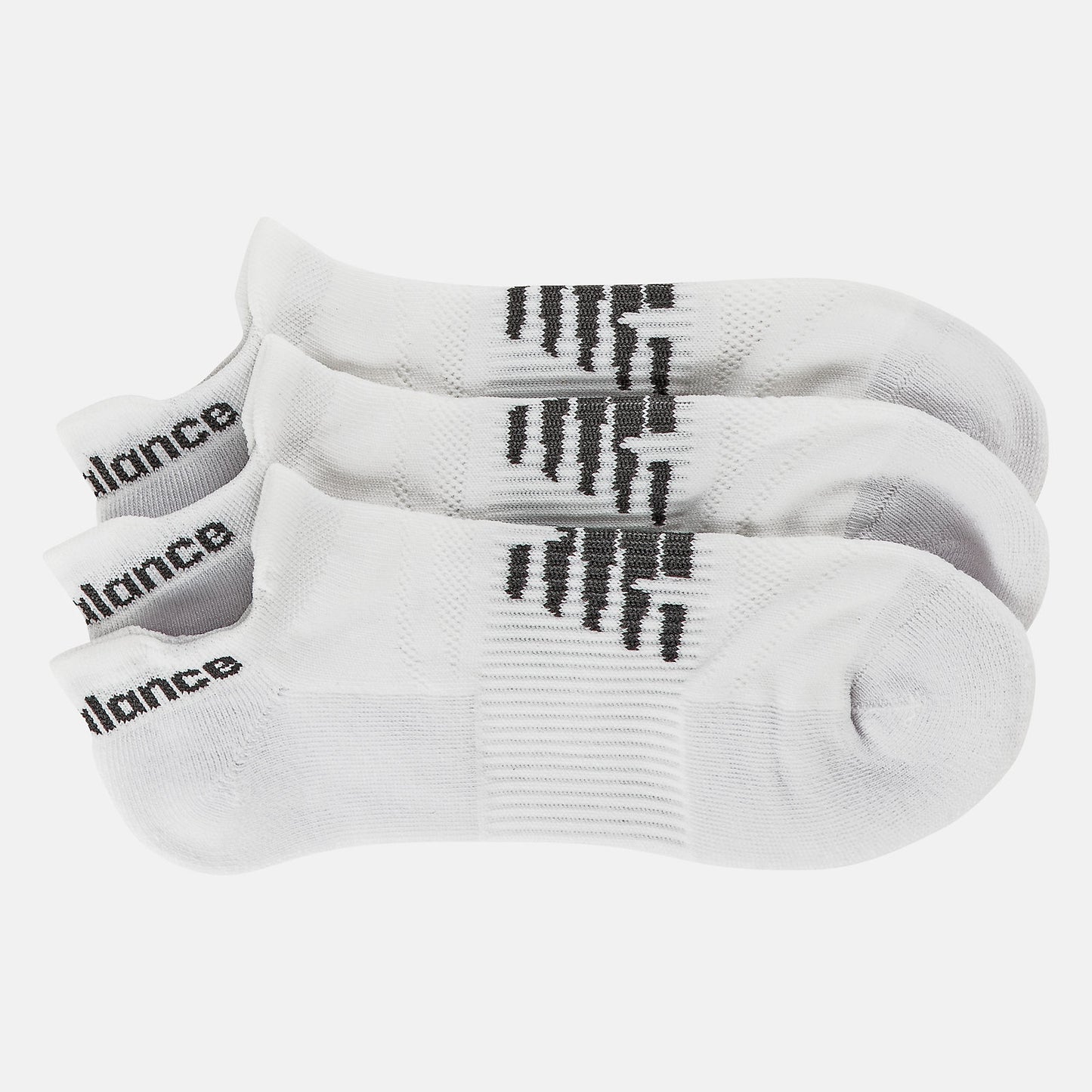 White Strategic Cushion Low-Cut Tab Socks 3 Packs | New Balance Accessories