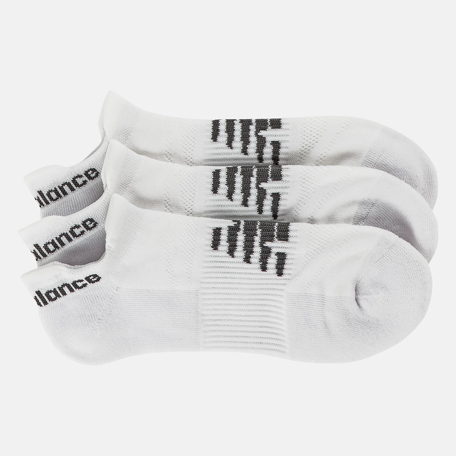 White Strategic Cushion Low-Cut Tab Socks 3 Packs | New Balance Accessories