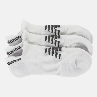 White Strategic Cushion Low-Cut Tab Socks 3 Packs | New Balance Accessories