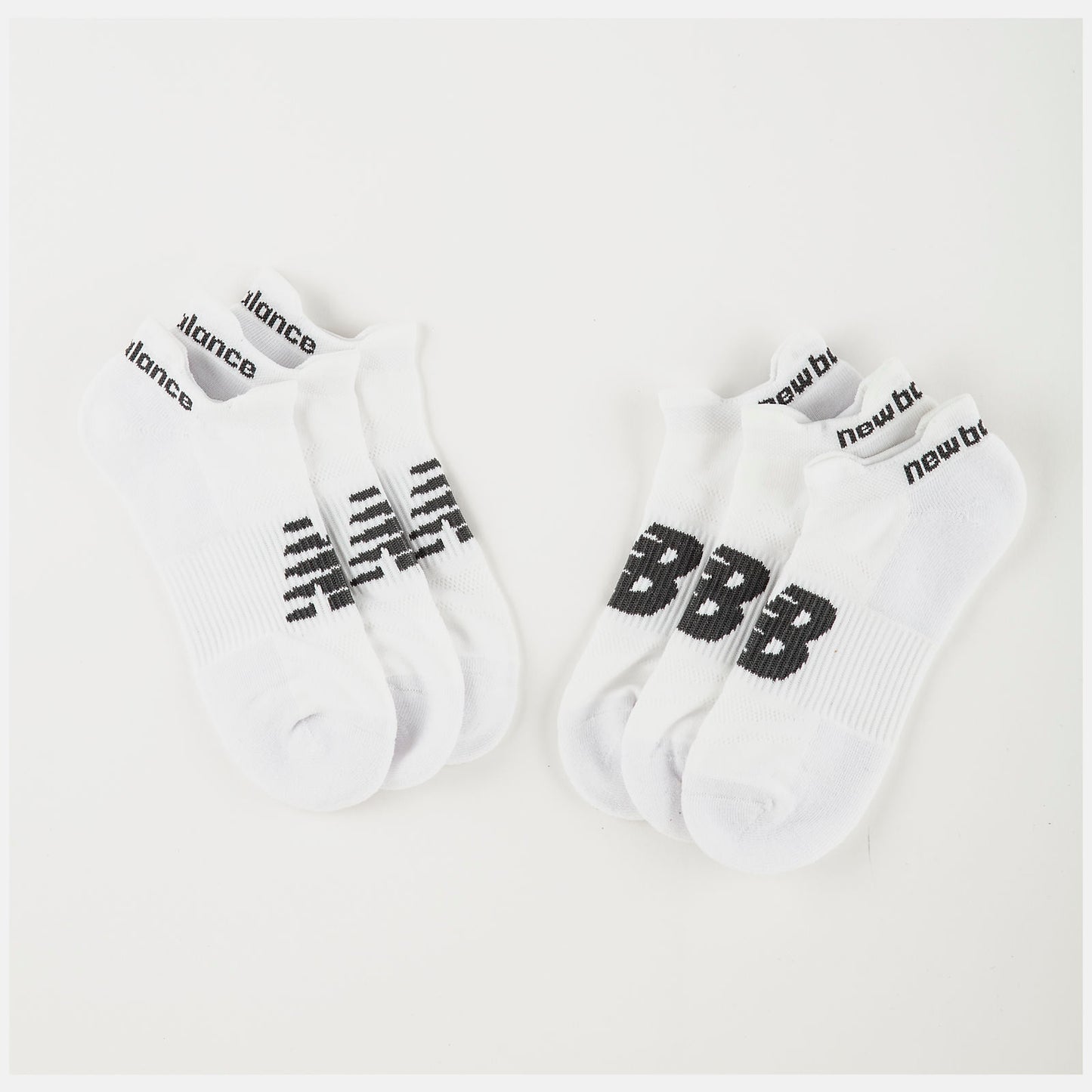 White Strategic Cushion Low-Cut Tab Socks 3 Packs | New Balance Accessories